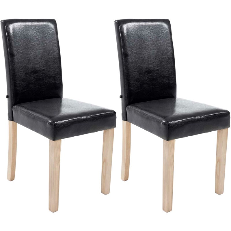 

CLP - Set De 2 Sillas De Comedor Ina Madera Natural Negro