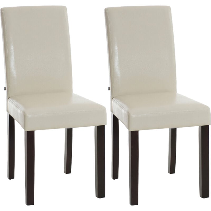 

CLP - Set de 2 Sillas de Comedor Ina ~ Base Marrón Crema