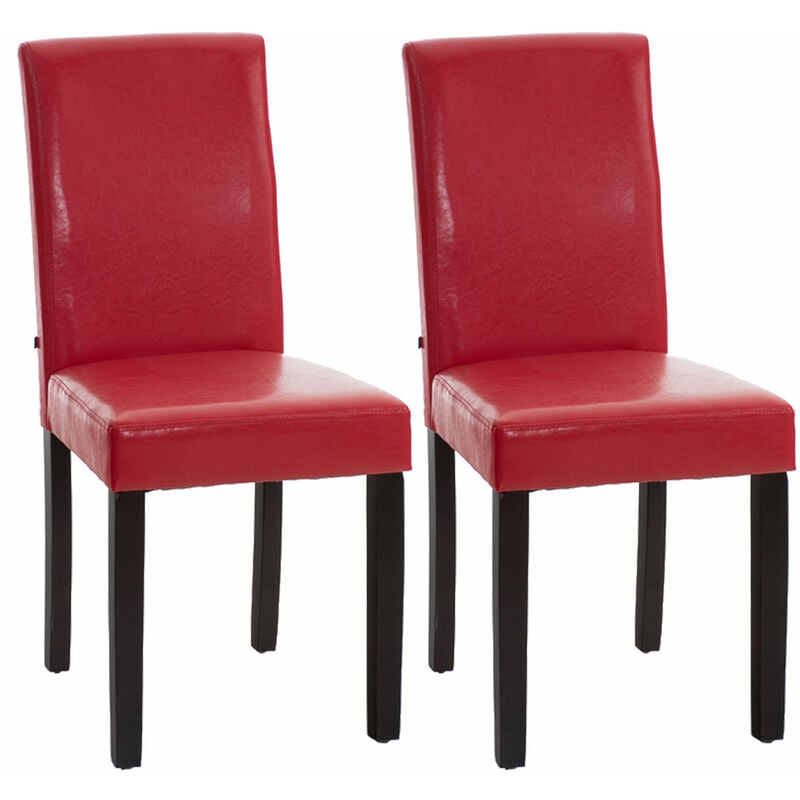 

CLP - Set de 2 Sillas de Comedor Ina ~ Base Marrón Rojo
