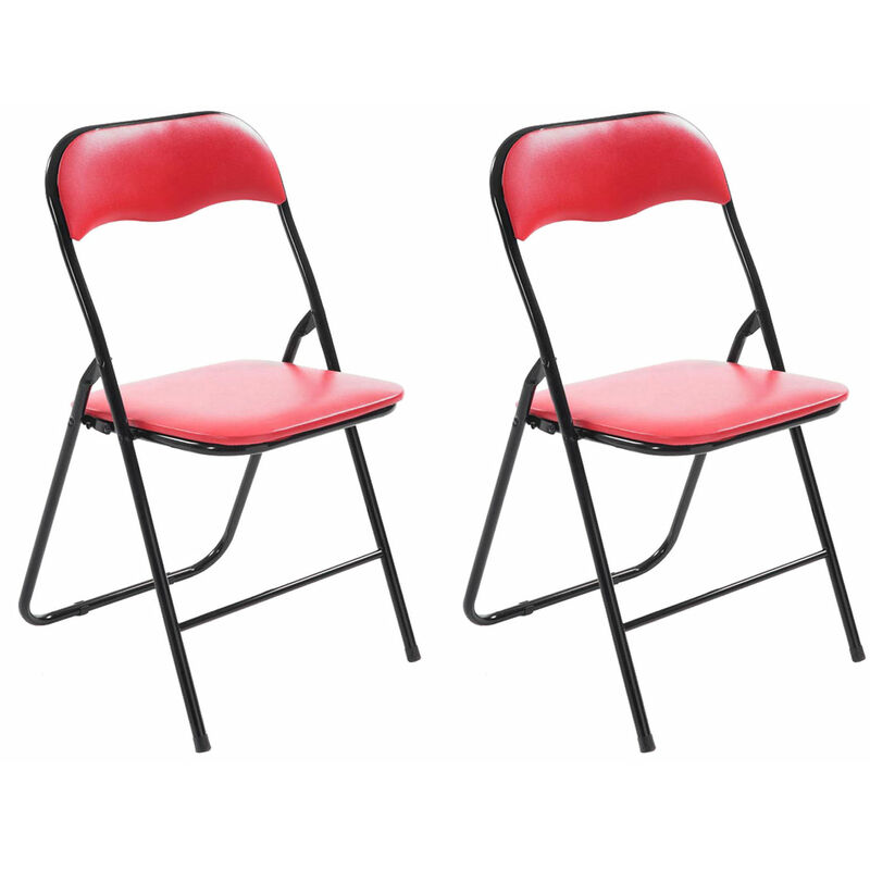 

Set De 2 Sillas Plegables Felix Rojo/negro