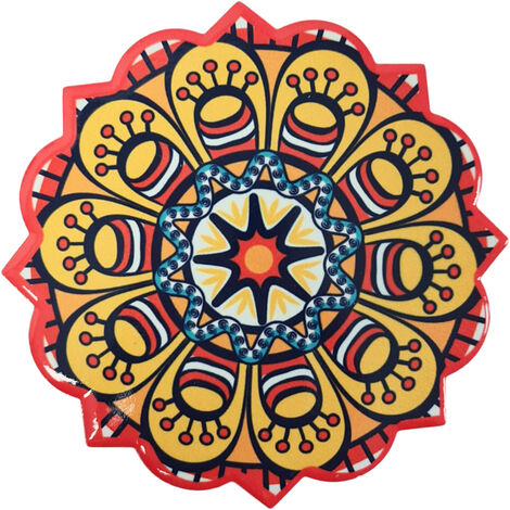 Set de 2 sous-verres mandala en céramique