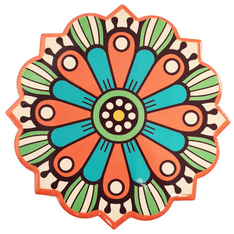 Set de 2 sous-verres mandala en céramique