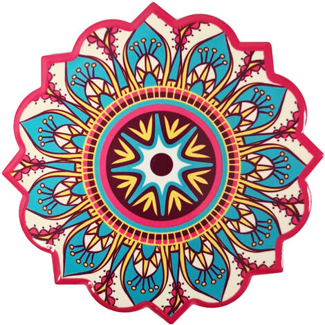 Set de 2 sous-verres mandala en céramique