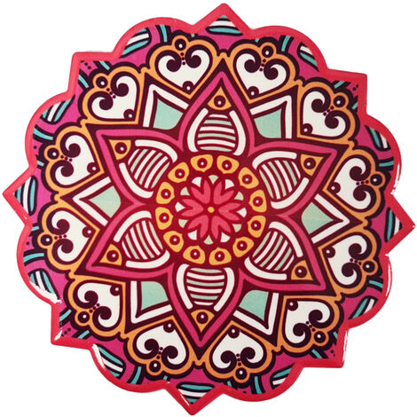 Set de 2 sous-verres mandala en céramique