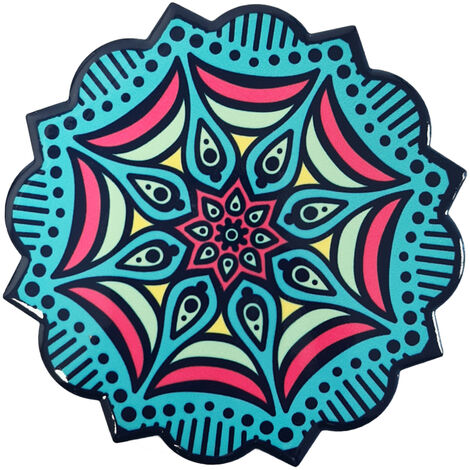 Set de 2 sous-verres mandala en céramique