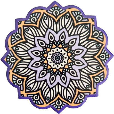 Set de 2 sous-verres mandala en céramique