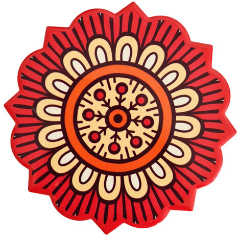 Set de 2 sous-verres mandala en céramique