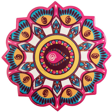 Set de 2 sous-verres mandala en céramique