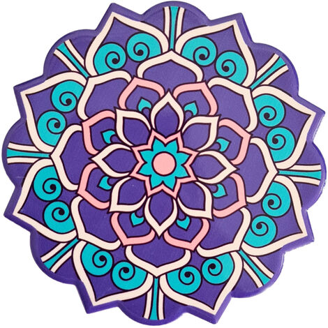 Set de 2 sous-verres mandala en céramique