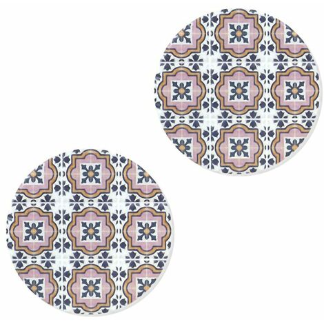 Set de 2 sous-verres Motif Carreaux de ciment
