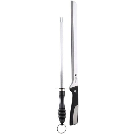Set de 2 Stück Schinkenmesser + Edelstahlschärfer sg-4362 san ignacio