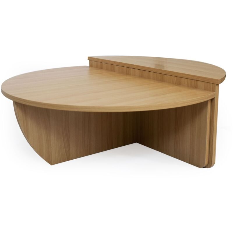 Set de 2 tables basses design Glowik Chêne clair