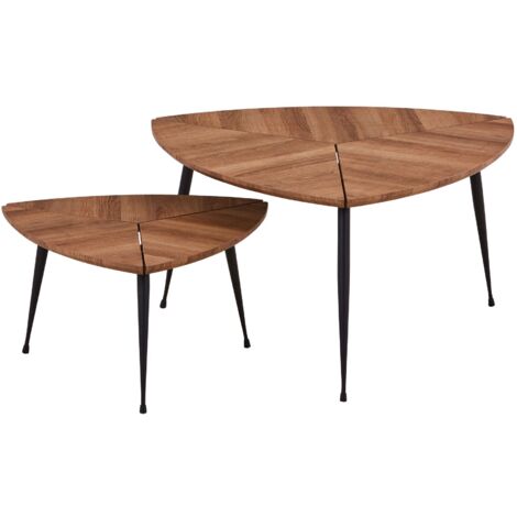 Set de 2 tables gigognes en fibre de bois