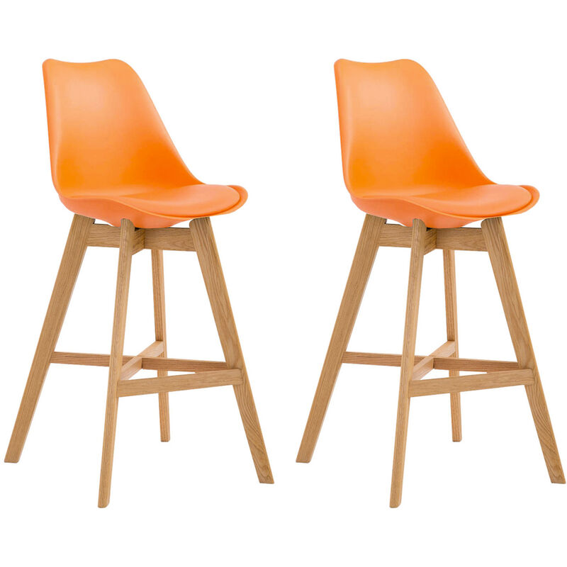 

Set De 2 Taburetes Cannes ~ Asiento En Polipropileno Naranja Natural