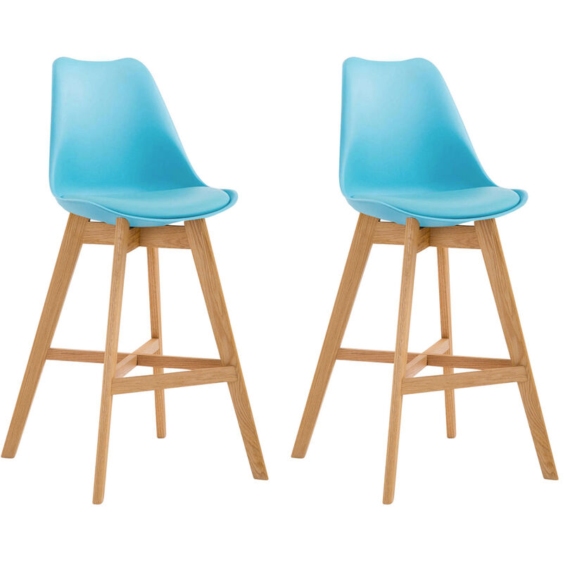 

Set De 2 Taburetes Cannes ~ Asiento En Polipropileno Azul Natural