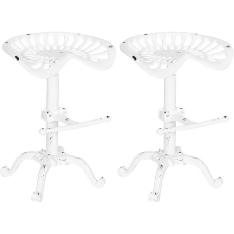Set De 2 Taburetes De Bar Butch Blanco antiguo