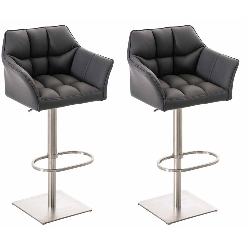 

CLP - Set De 2 Taburetes De Bar Damaso Gris Acero inoxidable