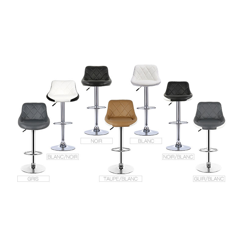 

Jeobest - Set de 2 taburetes de bar de diseño con color de respaldo ajustable en altura enviados al azar