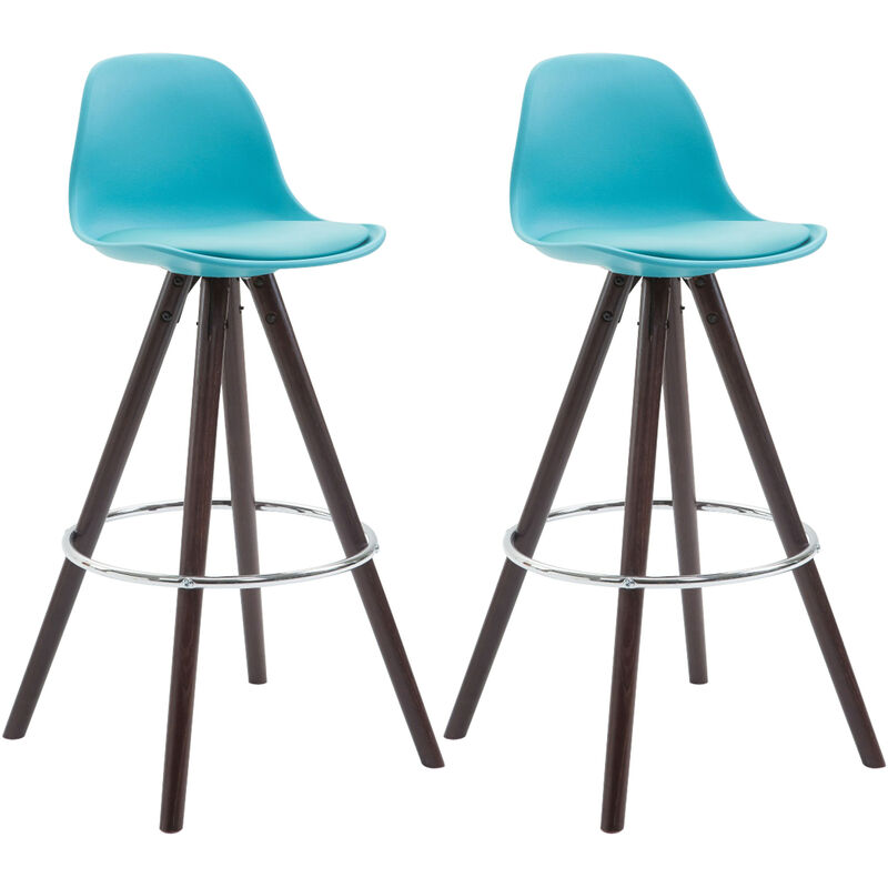 

Set De 2 Taburetes Franklin Rund ~ Asiento en Polipropileno Azul Cappuccino (roble)