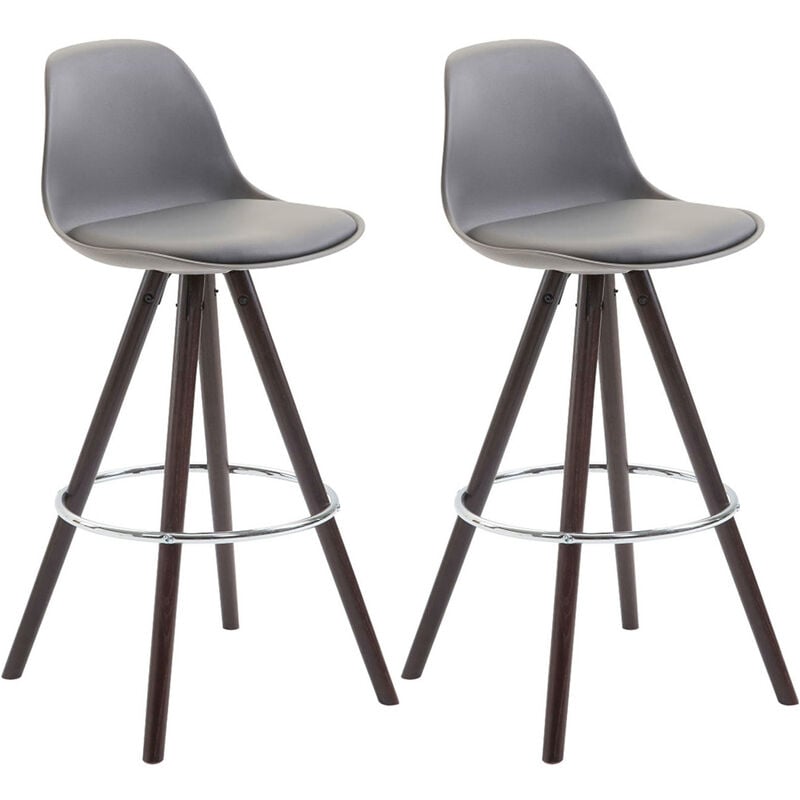 

Set De 2 Taburetes Franklin Rund ~ Asiento en Polipropileno Gris Cappuccino