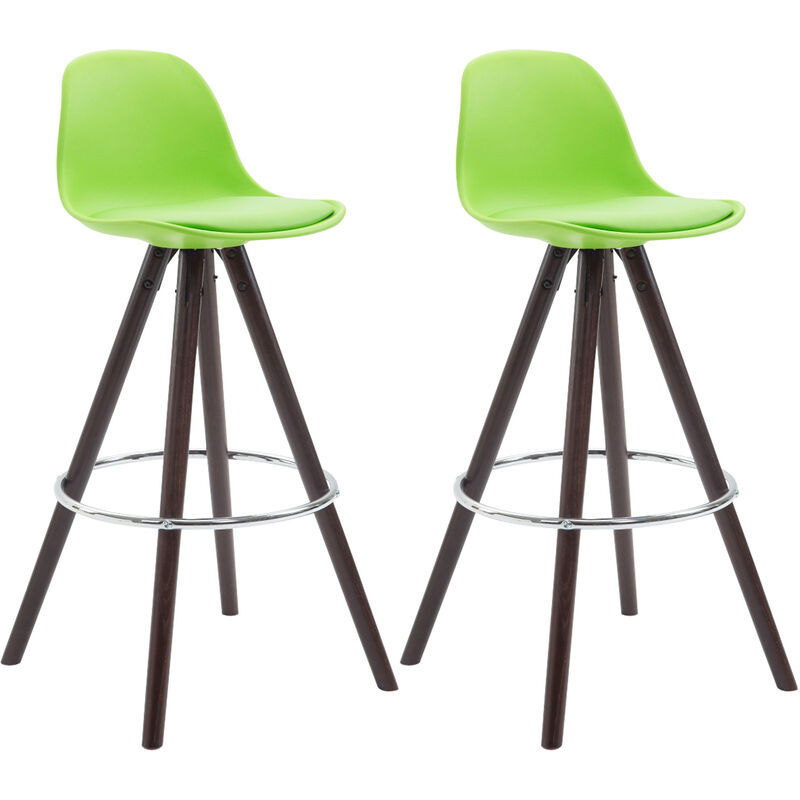 

CLP - Set De 2 Taburetes Franklin Rund ~ Asiento en Polipropileno Verde Cappuccino (roble)