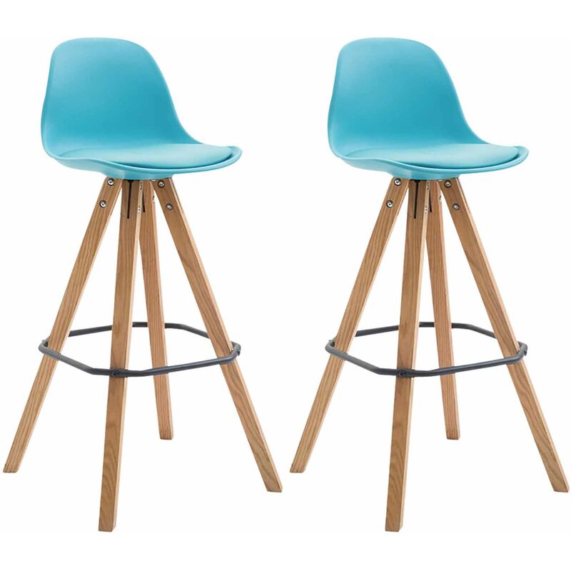 

CLP - Set De 2 Taburetes Franklin Square ~ Asiento En Polipropileno Azul Natural (roble)