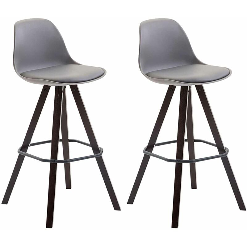 

Set De 2 Taburetes Franklin Square ~ Asiento En Polipropileno Gris Cappuccino