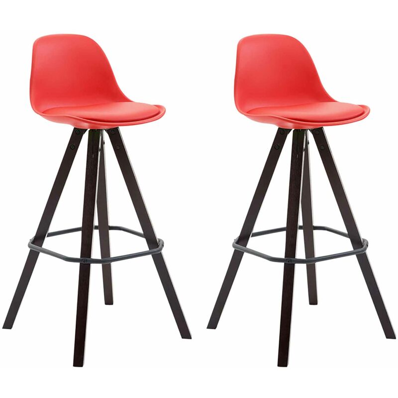 

CLP - Set De 2 Taburetes Franklin Square ~ Asiento En Polipropileno Rojo Cappuccino