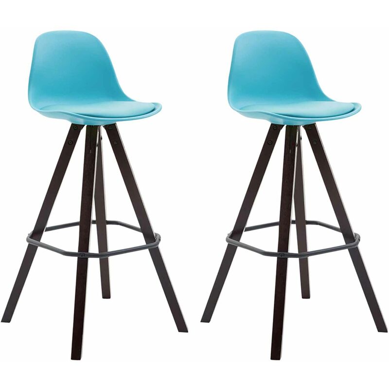 

CLP - Set De 2 Taburetes Franklin Square ~ Asiento En Polipropileno Azul Cappuccino