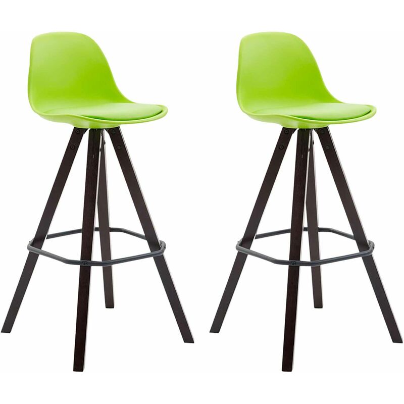

CLP - Set De 2 Taburetes Franklin Square ~ Asiento En Polipropileno Verde Cappuccino (roble)