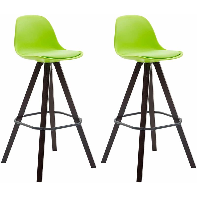 

Set De 2 Taburetes Franklin Square ~ Asiento En Polipropileno Verde Cappuccino
