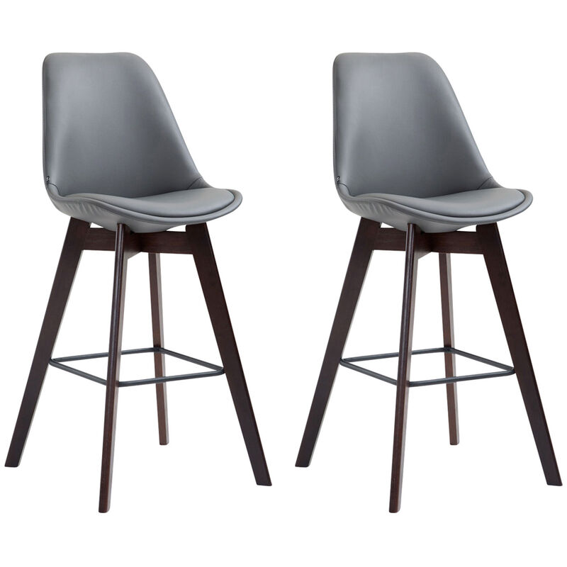 

Set De 2 Taburetes Metz En Simil Cuero Gris Cappuccino
