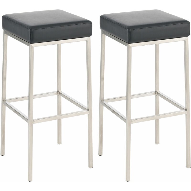 

Set De 2 Taburetes Montreal ~ Altura 80 cm Negro Acero inoxidable