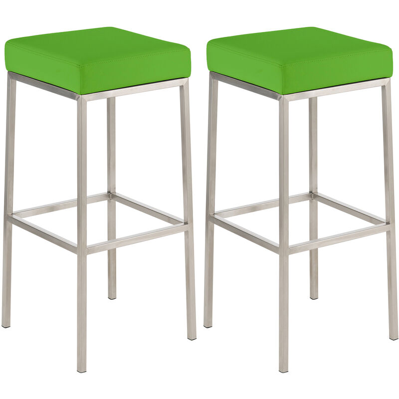 

CLP - Set De 2 Taburetes Montreal ~ Altura 80 cm Verde Acero inoxidable