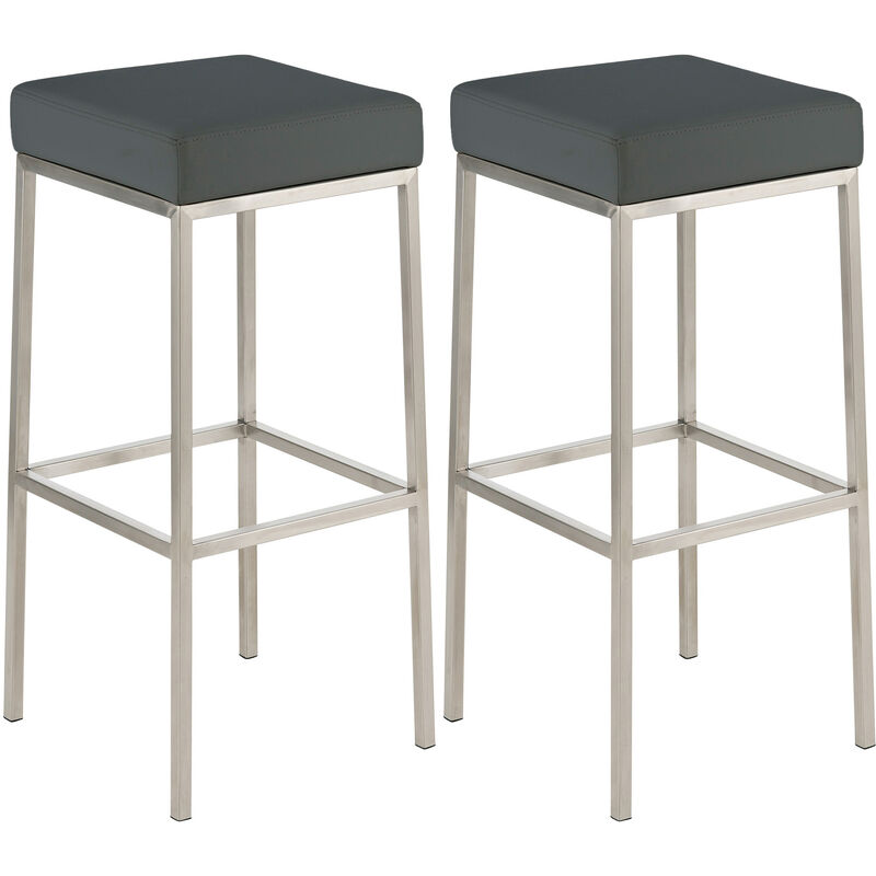 

CLP - Set De 2 Taburetes Montreal ~ Altura 80 cm Gris Acero inoxidable