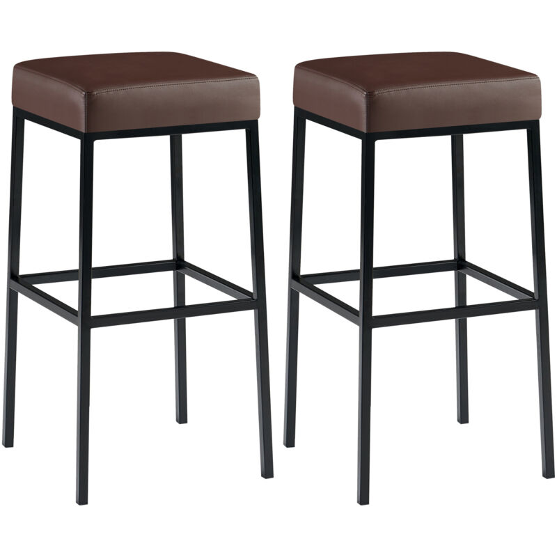

Set De 2 Taburetes Montreal ~ Altura 80 cm Marrón Negro