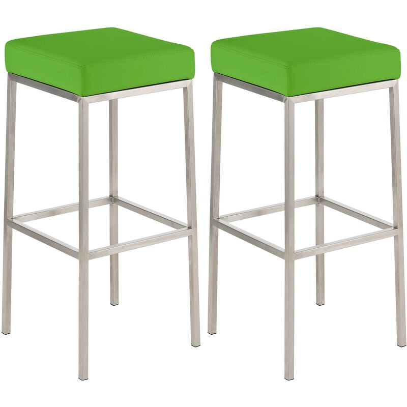 

CLP - Set De 2 Taburetes Montreal ~ Altura 85 cm Verde Acero inoxidable