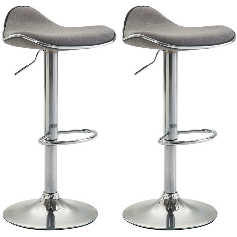 

Set De 2 Taburetes Shanghai En Tela Gris claro