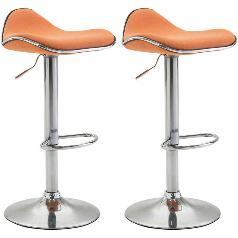 

CLP - Set De 2 Taburetes Shanghai En Tela Naranja