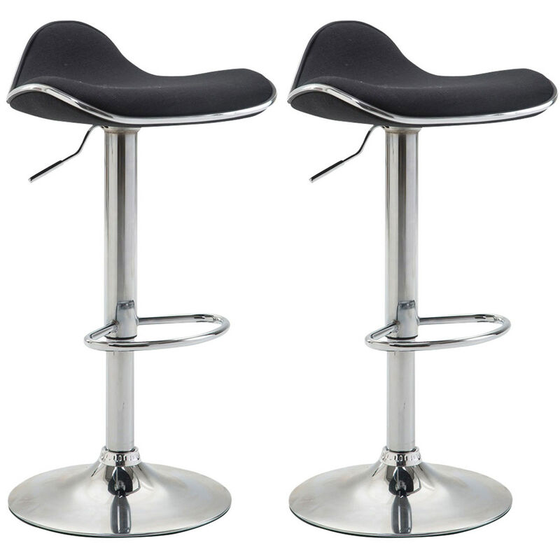 

CLP - Set De 2 Taburetes Shanghai En Tela Negro