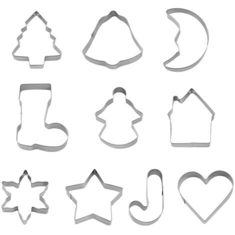 Set de 20 Emporte-Pièces de Noël en Acier Inoxydable - Pour Biscuits, Sablés et Décoration de Table de Fête