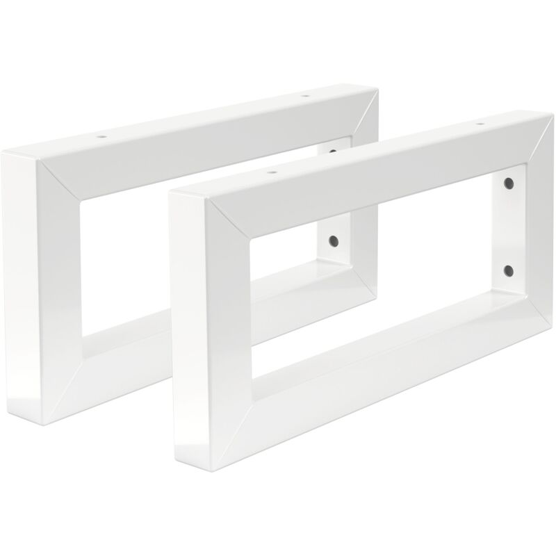 Ml-design - Set 2x Consoles Murales, 300x150x30 mm, Blanc, Acier, Design Flottant, Support d'Étagère pour Lavabo/Meuble/Table pour Salle de