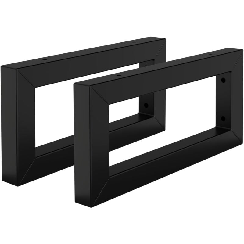 Ml-design - Set 2x Consoles Murales, 300x150x30 mm, Noir, Acier, Design Flottant, Support d'Étagère pour Lavabo/Meuble/Table pour Salle de