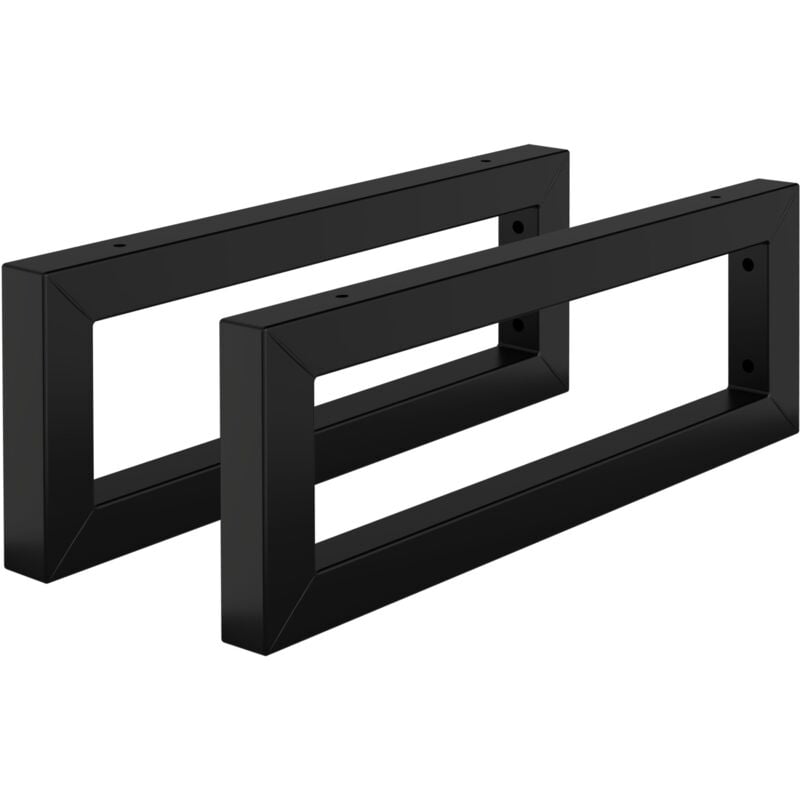 Ml-design - Set 2x Consoles Murales, 400x150x30 mm, Noir, Acier, Design Flottant, Support d'Étagère pour Lavabo/Meuble/Table pour Salle de