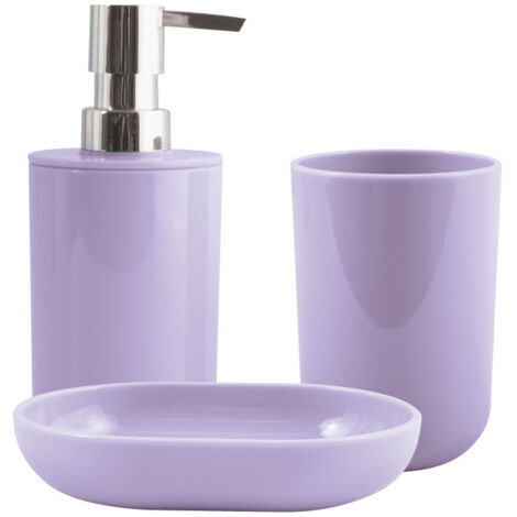 Set de 3 accesorios de baño INAGUA Lavanda MSV