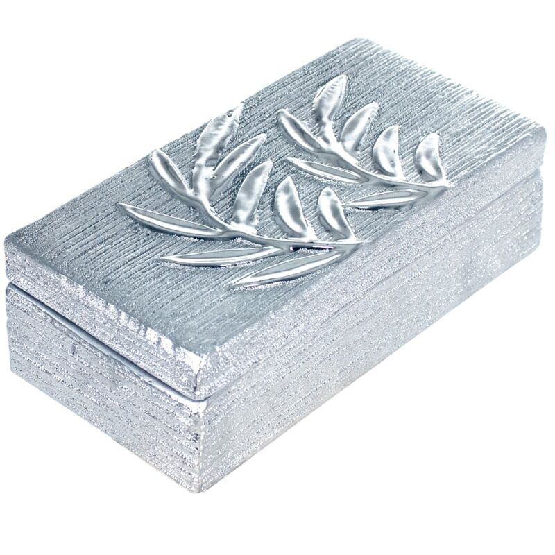 Signes Grimalt Boîte de décoration Stockage des plateaux en argent 10x21x6cm 25090