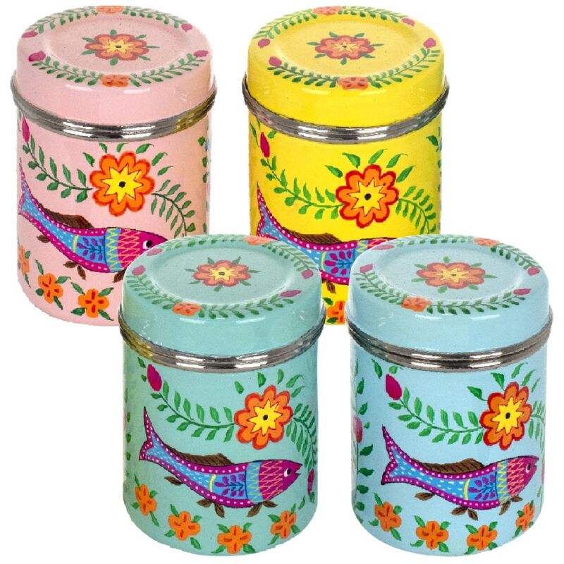 Signes Grimalt Boîte de cuisine Caja Women India 4 Uni. Tasses et navires multicolores 8x8x10cm 25000