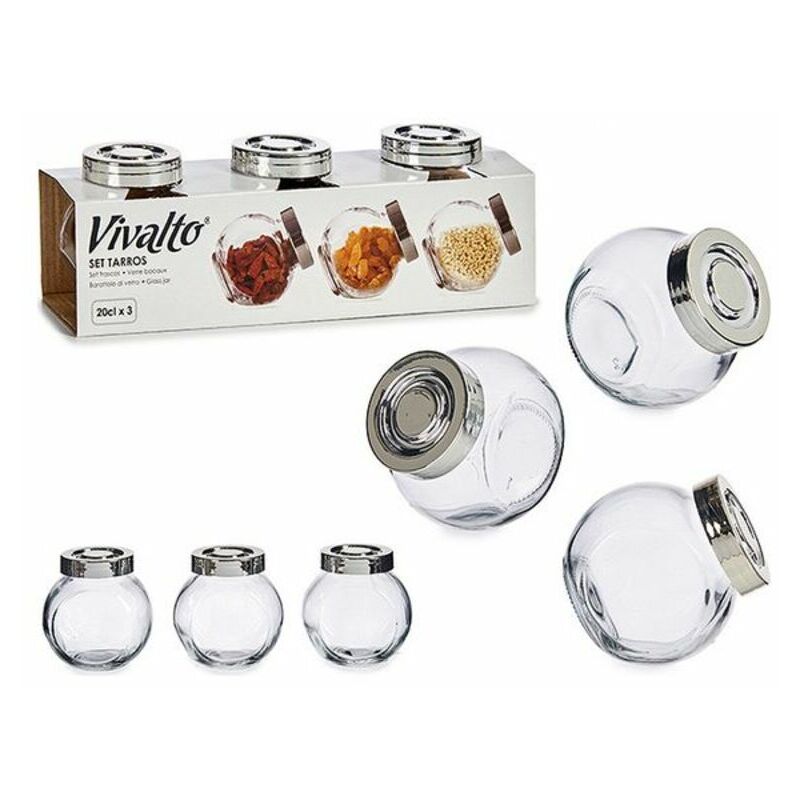 

Set de 3 Botes Vivalto Cristal Con Tapa (200 ml)