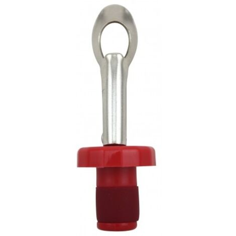 Set de 3 bouchons à pression avec ouvre-bouteille gris 3,5x3,5x9,5 cm