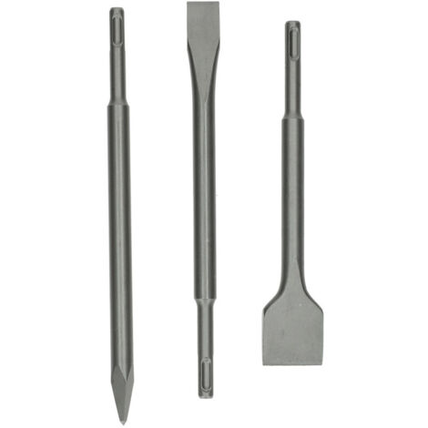 Set de 3 burins SDS+ (pic + plat + bêche) 250mm - HANGER - 155990